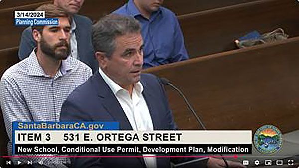 Jay Higgins Presenting at the Santa Barbara Planning Commission 